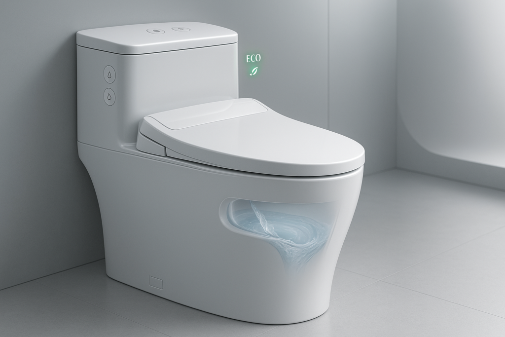 Smart toilet components with advanced flush system